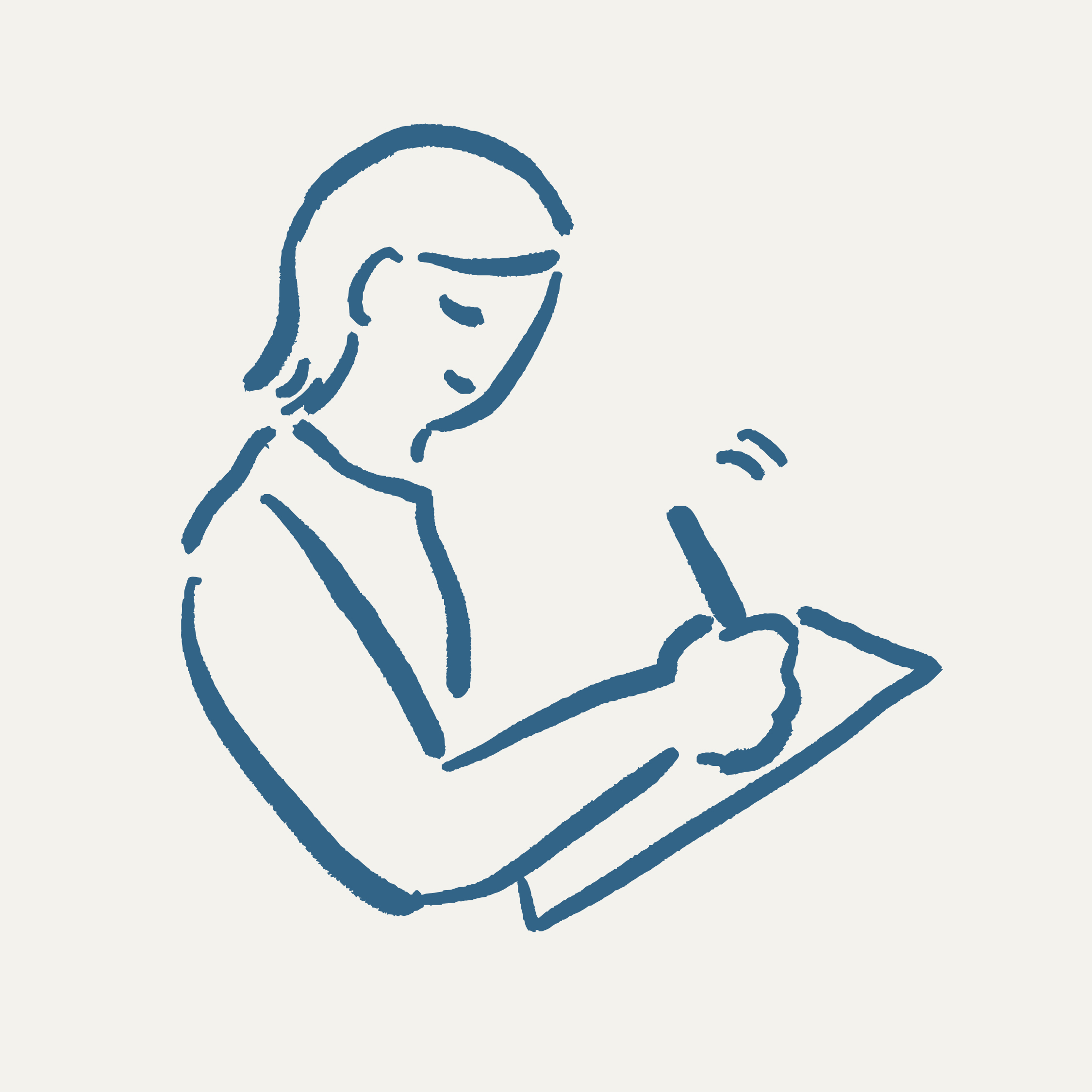 問診票に記入する女性のイラスト