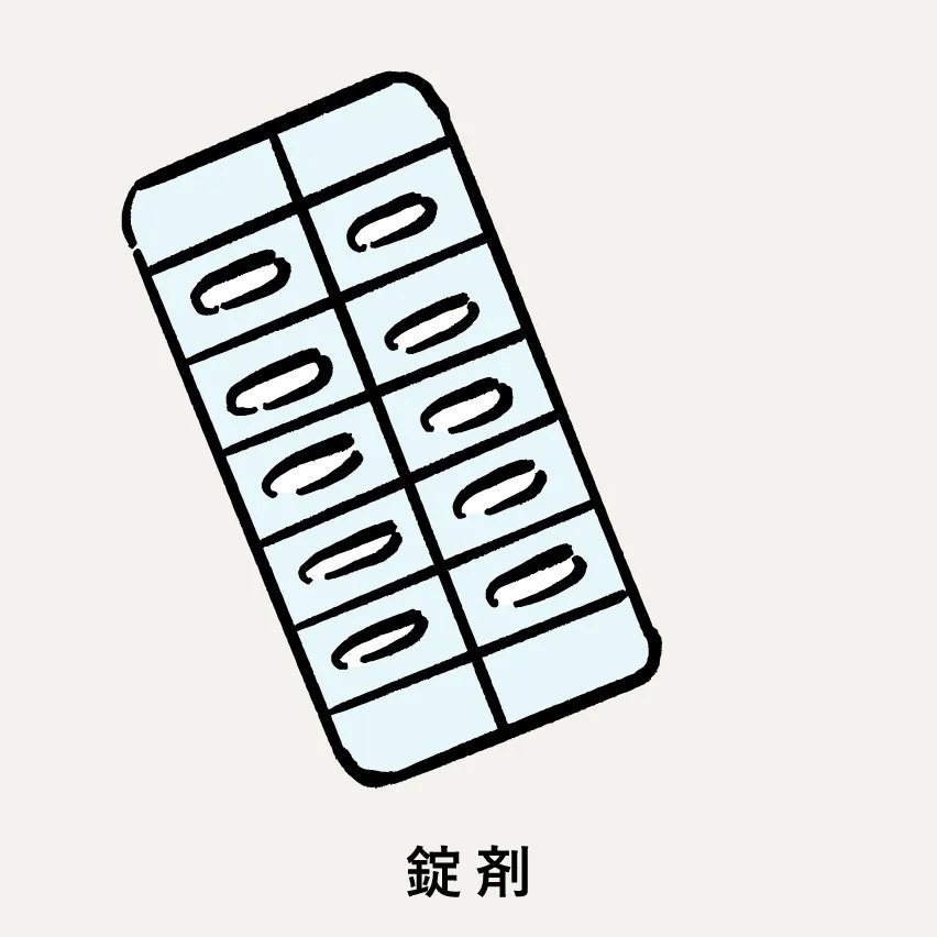 更年期障害のホルモン補充療法で使用する腟剤のイラスト